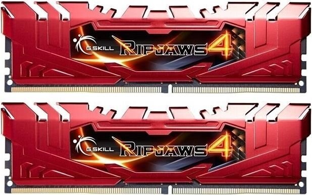 G.Skill DDR4 16GB (8GBx2) 2400MHz, CL15, Ripjaws 4 Red (F4-2400C15D-16GRR) hinta ja tiedot | Muisti (RAM) | hobbyhall.fi