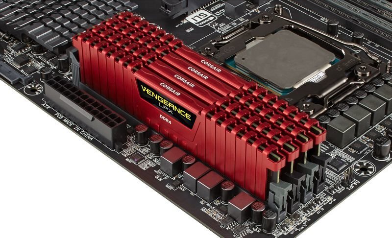 Corsair Vengeance LPX DDR4, 8GB(2x4GB), 2666MHz, CL16, Red (CMK8GX4M2A2666C16R) hinta ja tiedot | Muisti (RAM) | hobbyhall.fi