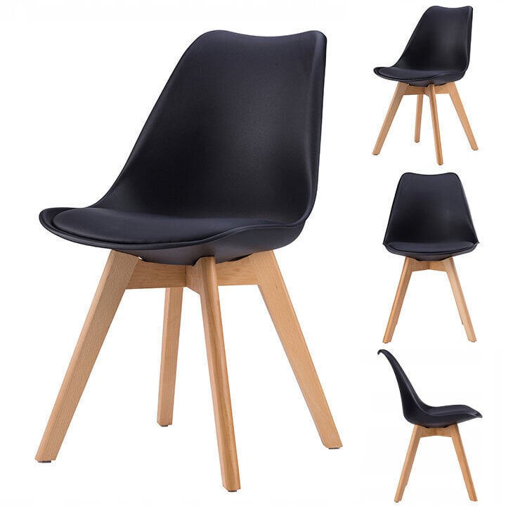 Ruokapöydän tuoli "ModernHome" - musta hinta ja tiedot | Ruokapöydän tuolit | hobbyhall.fi