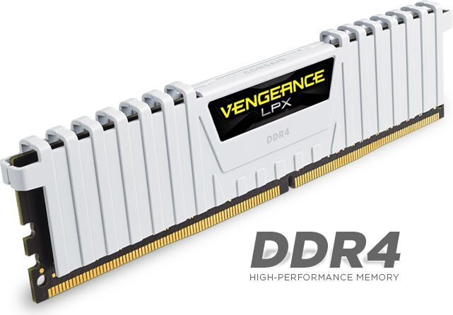 Corsair Vengeance LPX DDR4, 4x8GB, 3200MHz, CL16, White (CMK32GX4M4B3200C16W) hinta ja tiedot | Muisti (RAM) | hobbyhall.fi