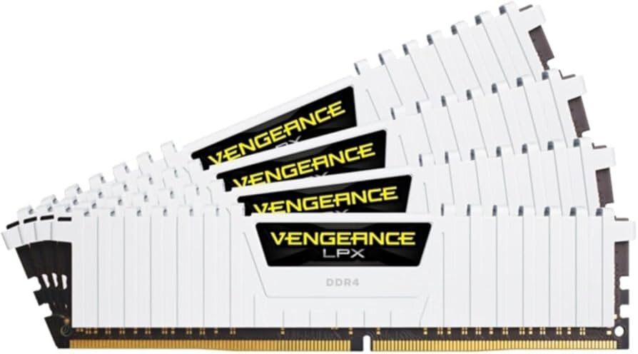 Corsair Vengeance LPX DDR4, 4x8GB, 3200MHz, CL16, White (CMK32GX4M4B3200C16W) hinta ja tiedot | Muisti (RAM) | hobbyhall.fi