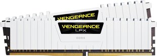 Corsair Vengeance LPX DDR4, 2x8GB, 2666MHz, CL16, White (CMK16GX4M2A2666C16W) hinta ja tiedot | Muisti (RAM) | hobbyhall.fi