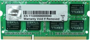 G.Skill DDR3 SO-DIMM 8GB 1600-11 SL (F3-1600C11S-8GSL) Da SL (F3-1600C11S-8GSL). hinta ja tiedot | G.Skill Kovalevyt ja muistitikut | hobbyhall.fi