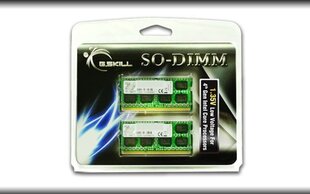 G.Skill DDR3 SODIMM 2x4GB 1600MHz CL11 (F3-1600C11D-8GSL) hinta ja tiedot | Muisti (RAM) | hobbyhall.fi