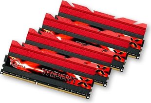 G.Skill DDR3 32GB (8GBx4) 2400MHz, CL10, TridentX Quad (F3-2400C10Q-32GTX) hinta ja tiedot | Muisti (RAM) | hobbyhall.fi