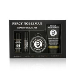 Percy Nobleman's Beard Survival Kit, 4 tuotetta hinta ja tiedot | Parranajo ja karvanpoisto | hobbyhall.fi