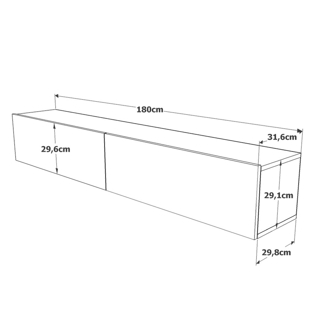 TV-pöytä Kalune Design FR8, ruskea / valkoinen hinta ja tiedot | TV-tasot | hobbyhall.fi