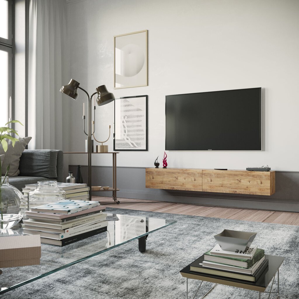 TV-pöytä Kalune Design FR8, ruskea hinta ja tiedot | TV-tasot | hobbyhall.fi