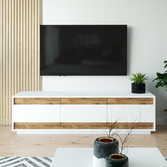 TV-pöytä Kalune Design FR4, ruskea / valkoinen hinta ja tiedot | TV-tasot | hobbyhall.fi