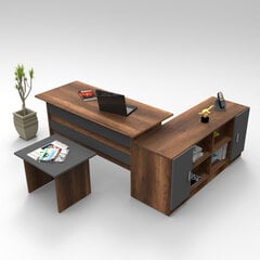 Kalune Design VO10, ruskea/harmaa huonekalusarja hinta ja tiedot | Tietokonepöydät ja työpöydät | hobbyhall.fi