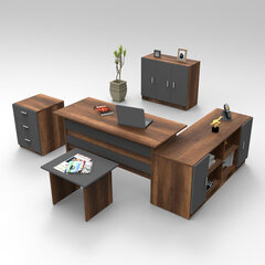 Kalune Design VO16, ruskea / harmaa huonekalusarja hinta ja tiedot | Tietokonepöydät ja työpöydät | hobbyhall.fi