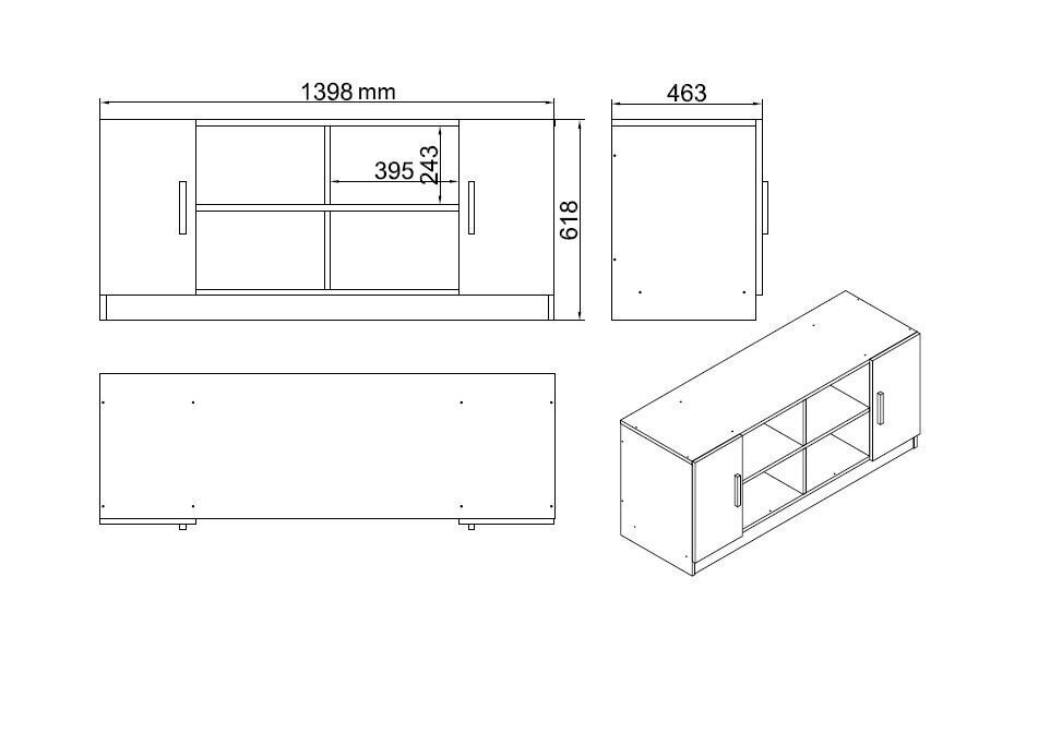 Kalune Design VO16, ruskea/musta huonekalusarja hinta ja tiedot | Tietokonepöydät ja työpöydät | hobbyhall.fi