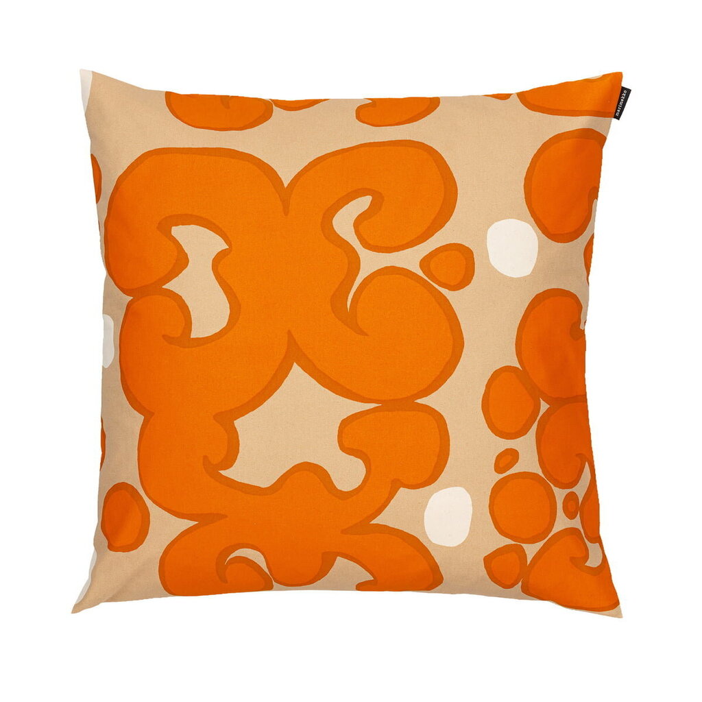 Marimekko Keidas -tyynynpäällinen, 50 x 50 cm, beige-oranssi hinta ja tiedot | Koristetyynyt ja tyynynpäälliset | hobbyhall.fi