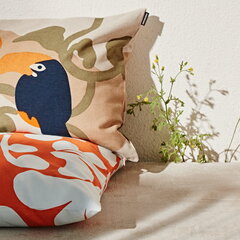 Marimekko Leikko -tyynynpäällinen, 50 x 50 cm, oranssi-v.sininen hinta ja tiedot | Koristetyynyt ja tyynynpäälliset | hobbyhall.fi