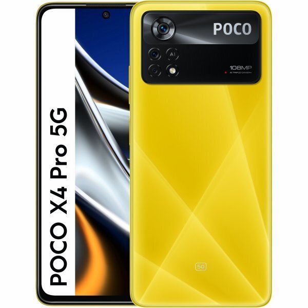 POCO X4 Pro 5G, 126 Gt, Dual SIM, keltainen hinta ja tiedot | Matkapuhelimet | hobbyhall.fi