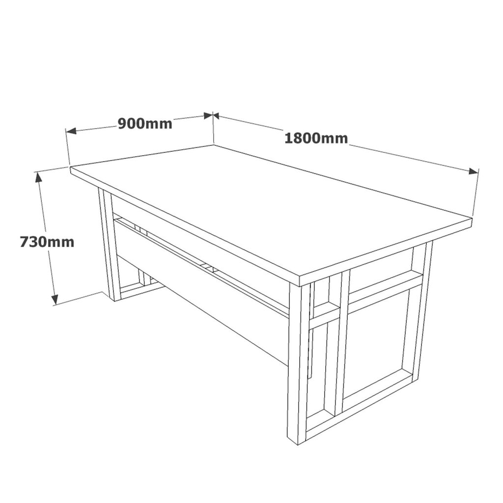 Kalune Design MN01, ruskea hinta ja tiedot | Tietokonepöydät ja työpöydät | hobbyhall.fi