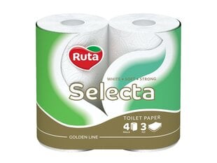 Ruta Selecta -wc-paperi 4rl 3krs hinta ja tiedot | Rūta Koti ja keittiö | hobbyhall.fi