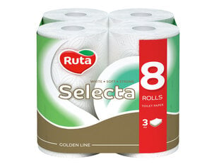 Ruta Selecta - wc-paperi 8rl 3krs hinta ja tiedot | WC-paperit ja talouspaperit | hobbyhall.fi