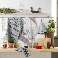 Douceur d'intérieur Popote -keittiöpyyhe, harmaa, 50 x 70 cm hinta ja tiedot | Keittiötekstiilit | hobbyhall.fi