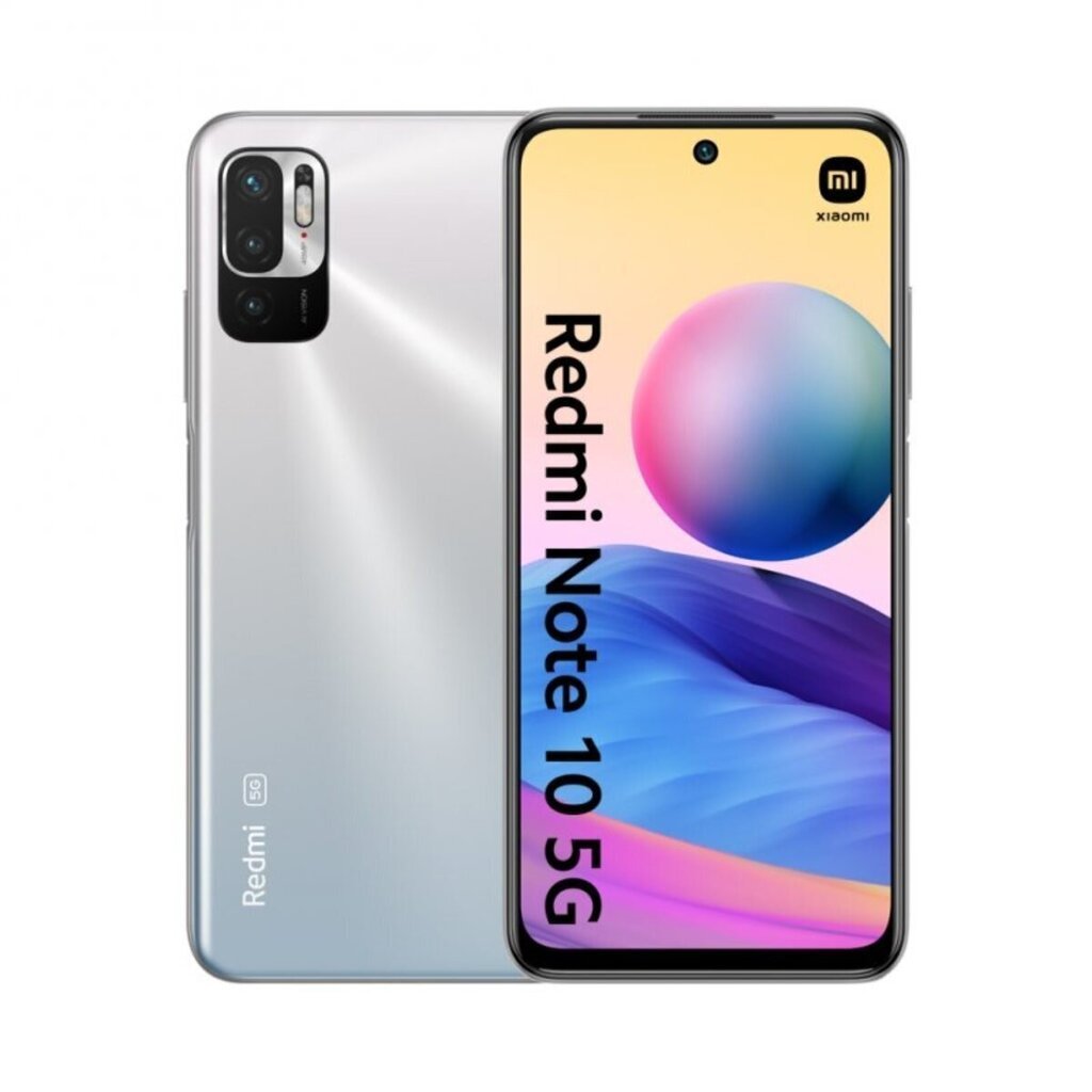 Xiaomi Redmi Note 10 5G älypuhelin 128GB Dual SIM Chrome Silver hinta ja tiedot | Matkapuhelimet | hobbyhall.fi