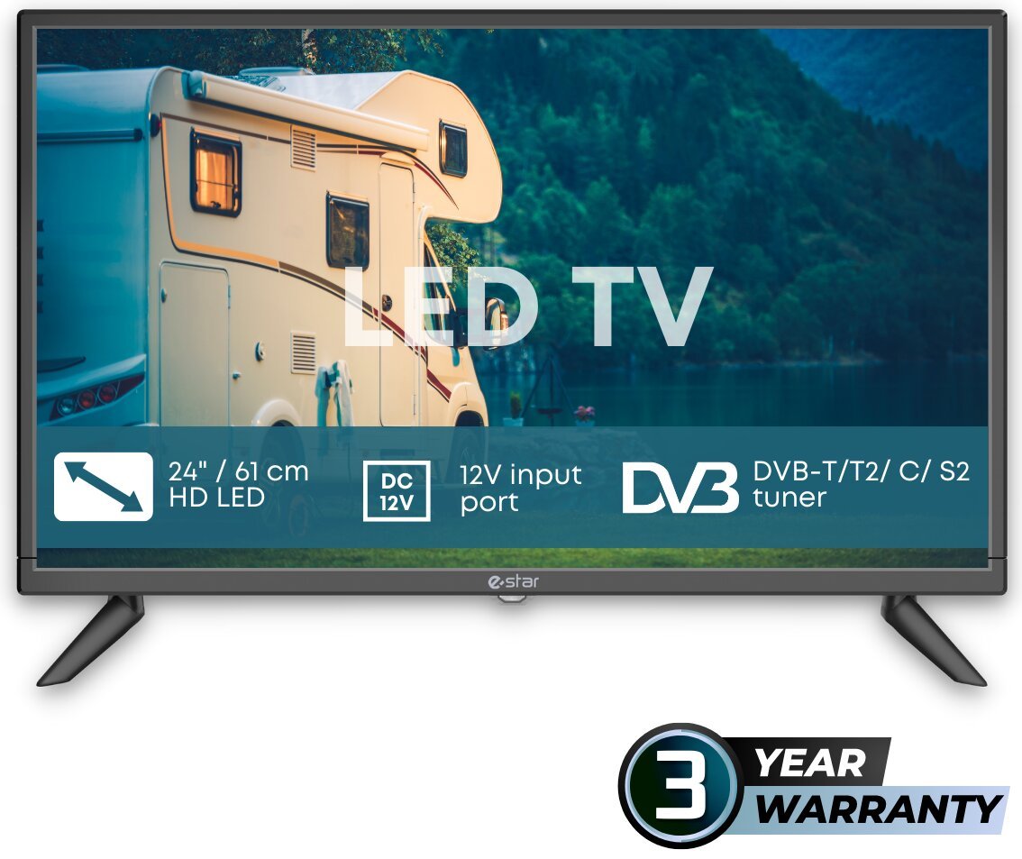 eStar 24" HD LED televisio LEDTV24D5T2 hinta ja tiedot | Televisiot | hobbyhall.fi