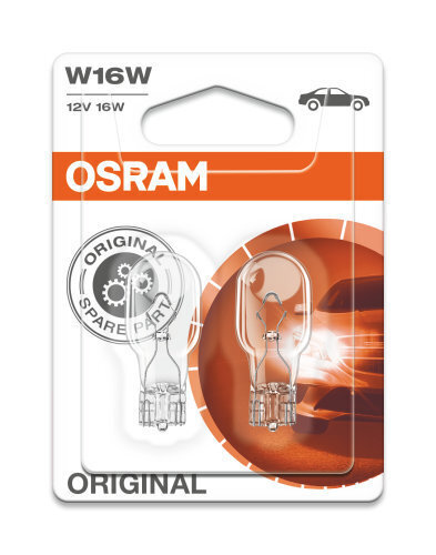 -Osram lamput W2.1x9.5D 12V 16W (2 kpl) hinta ja tiedot | Polttimot | hobbyhall.fi