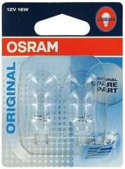 -Osram lamput W2.1x9.5D 12V 16W (2 kpl) hinta ja tiedot | Polttimot | hobbyhall.fi