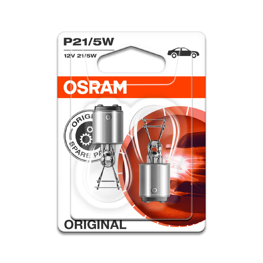 -Osram polttimot 12V 21 / 5W BAY15d (2 kpl) hinta ja tiedot | Polttimot | hobbyhall.fi