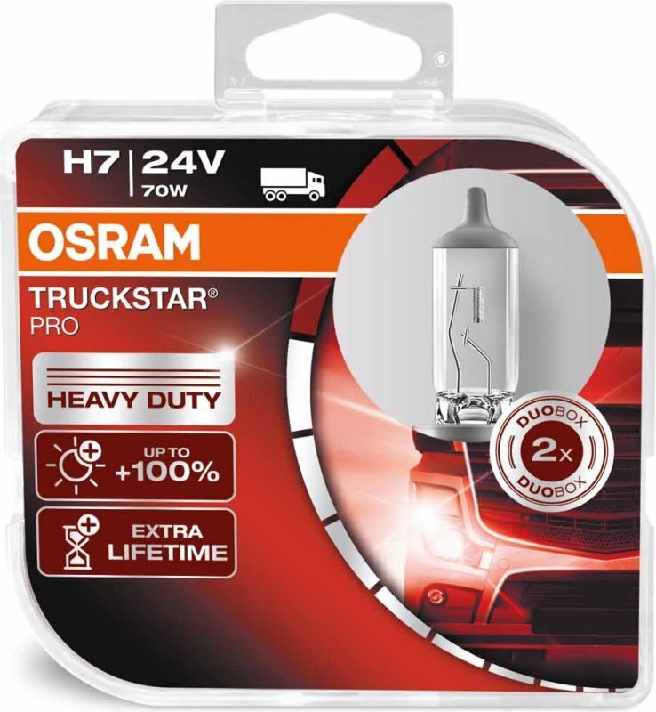 Polttimo Osram H7 24V 70W TruckStarPro, 2 kpl. hinta ja tiedot | Polttimot | hobbyhall.fi