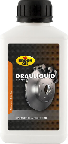 Jarruneste KROON-OIL DRAULIQUID-S DOT 4, 250 ml.