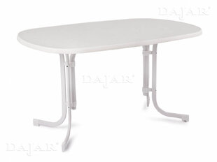Table Patio Dine & Relax 132x90 cm, valkoinen/harmaa, hinta ja tiedot | Puutarhapöydät | hobbyhall.fi