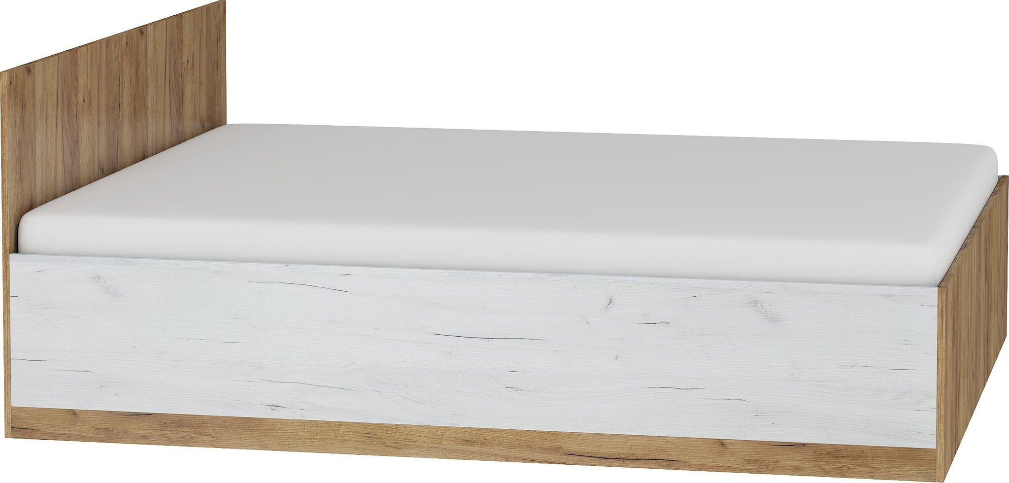 Sänky Maximus 160X200 cm, ruskea/valkoinen. hinta ja tiedot | Sängyt | hobbyhall.fi