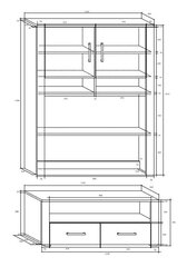 Hylly Notti 2D-2S, tammi. hinta ja tiedot | Hyllyt | hobbyhall.fi