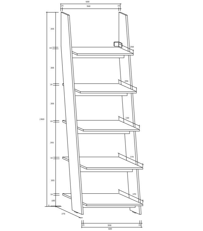 Lattiahylly Rack 60, ruskea. hinta ja tiedot | Hyllyt | hobbyhall.fi