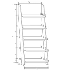 Lattiahylly Rack 80, valkoinen I. hinta ja tiedot | Hyllyt | hobbyhall.fi