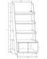 Lattiahylly Rack 80-1D, valkoinen/musta. hinta ja tiedot | Hyllyt | hobbyhall.fi