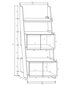 Lattiahylly Rack 80-2D, ruskea / valkoinen. hinta ja tiedot | Hyllyt | hobbyhall.fi