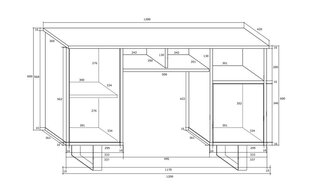 Desk King 09, ruskea / valkoinen. hinta ja tiedot | Tietokonepöydät ja työpöydät | hobbyhall.fi