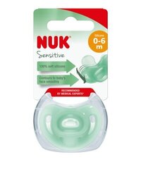 Silikonitutti NUK Sensitive 0-6kk, 1 kpl, Green hinta ja tiedot | NUK Lapset | hobbyhall.fi