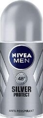 Nivea Silver Protect roll-on deodorantti miehille 50 ml hinta ja tiedot | Deodorantit | hobbyhall.fi
