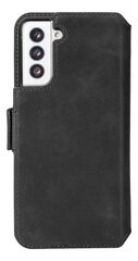 Krusell Leather Phone Wallet Samsung Galaxy S21:lle, musta hinta ja tiedot | Puhelimen kuoret ja kotelot | hobbyhall.fi