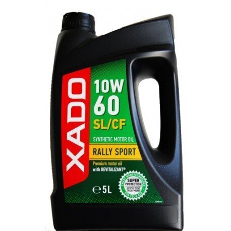 XADO Atomic OIL moottoriöljy Rally Sport 10W 60 SL / CF (5L) hinta ja tiedot | Moottoriöljyt | hobbyhall.fi
