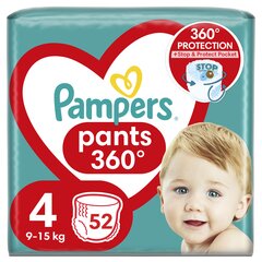 Housuvaipat PAMPERS Pants Monthly Pack, 4 kokoa 9-15 kg, 52 kpl. hinta ja tiedot | Vaipat | hobbyhall.fi