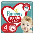 Housuvaipat PAMPERS Pants Monthly Pack, 4 kokoa 9-15 kg, 52 kpl.