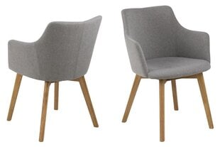 2 tuolin sarja Granada, harmaa/tammi hinta ja tiedot | Ruokapöydän tuolit | hobbyhall.fi