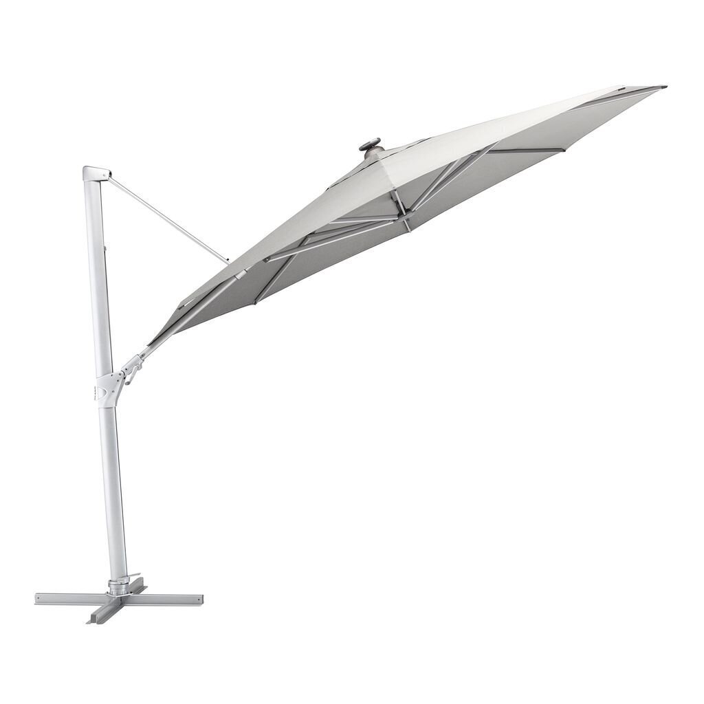 Ulkosateenvarjo Kettler Easy Swing LED 3,5 m, harmaa hinta ja tiedot | Aurinkovarjot ja markiisit | hobbyhall.fi
