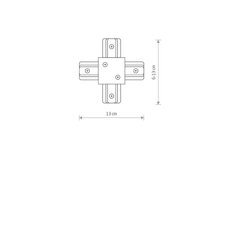 X-muotoinen kiskoyhteys Nowodvorski Lighting Profile White 8836. hinta ja tiedot | Kiskovalaisimet ja valokiskot | hobbyhall.fi