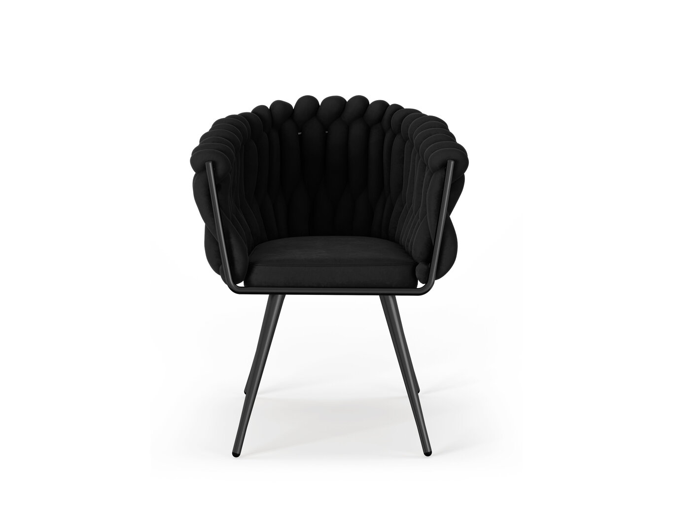 2-tuolisetti Cosmopolitan Design Shirley, musta. hinta ja tiedot | Ruokapöydän tuolit | hobbyhall.fi