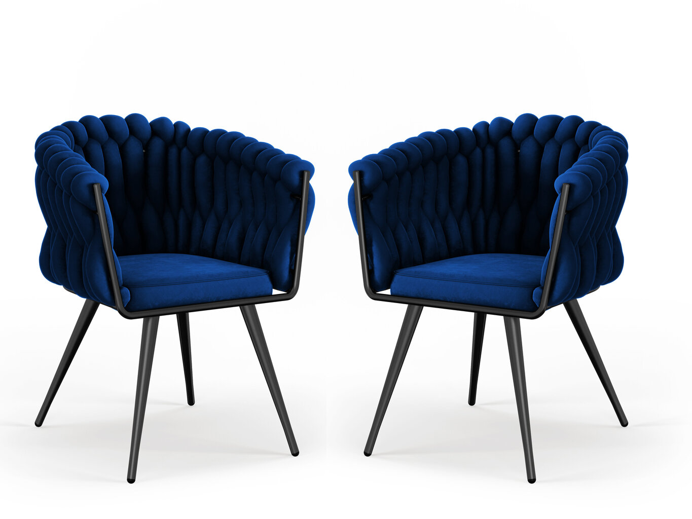 2 tuolisetti Cosmopolitan Design Shirley, sininen hinta ja tiedot | Ruokapöydän tuolit | hobbyhall.fi