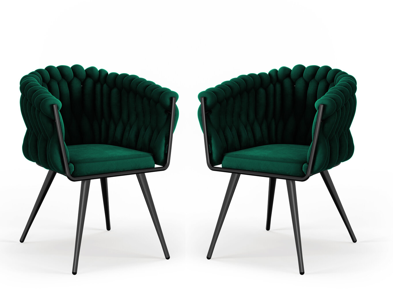2 tuolisetti Cosmopolitan Design Shirley, vihreä hinta ja tiedot | Ruokapöydän tuolit | hobbyhall.fi